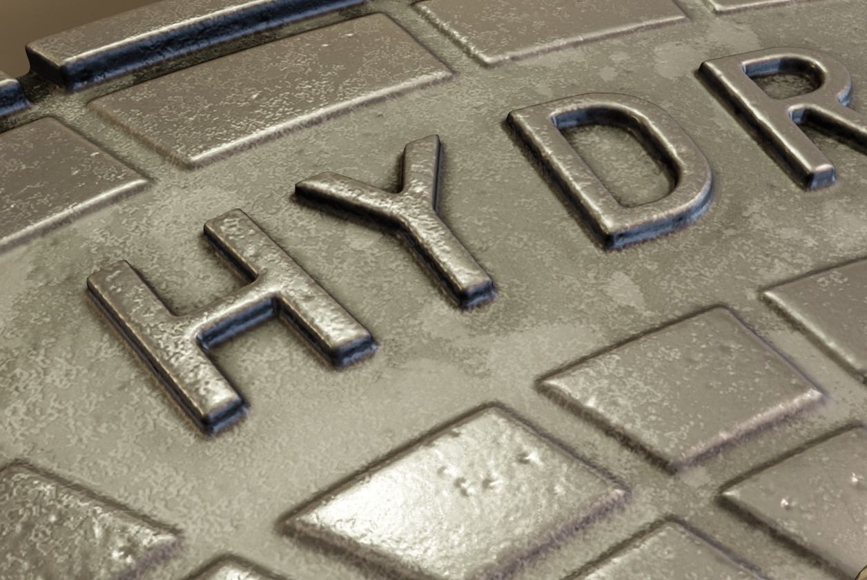 Sewer Cover 2 Hydranten High-Poly 3D model_2