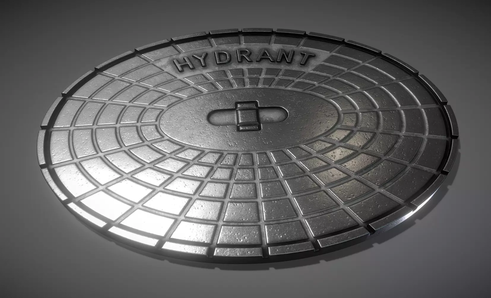 Sewer Cover 2 Hydranten High-Poly 3D model_0