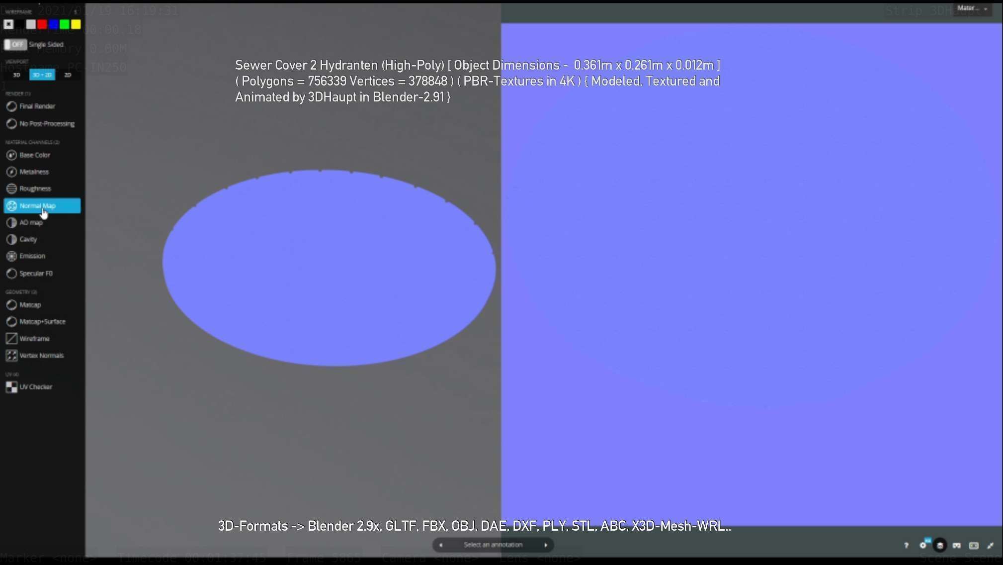 Sewer Cover 2 Hydranten High-Poly 3D model_134