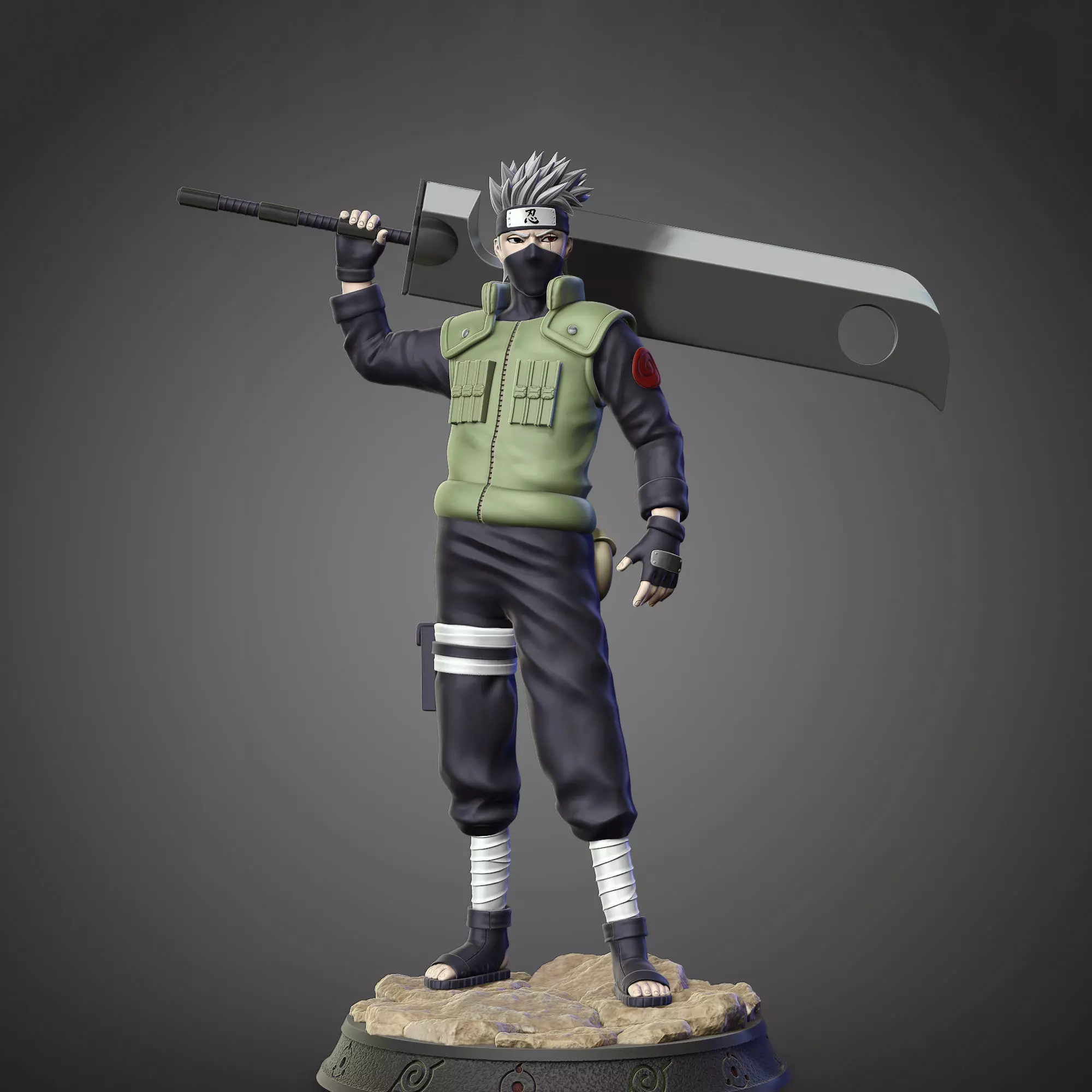 Kakashi Hatake and Sword 3D print model
