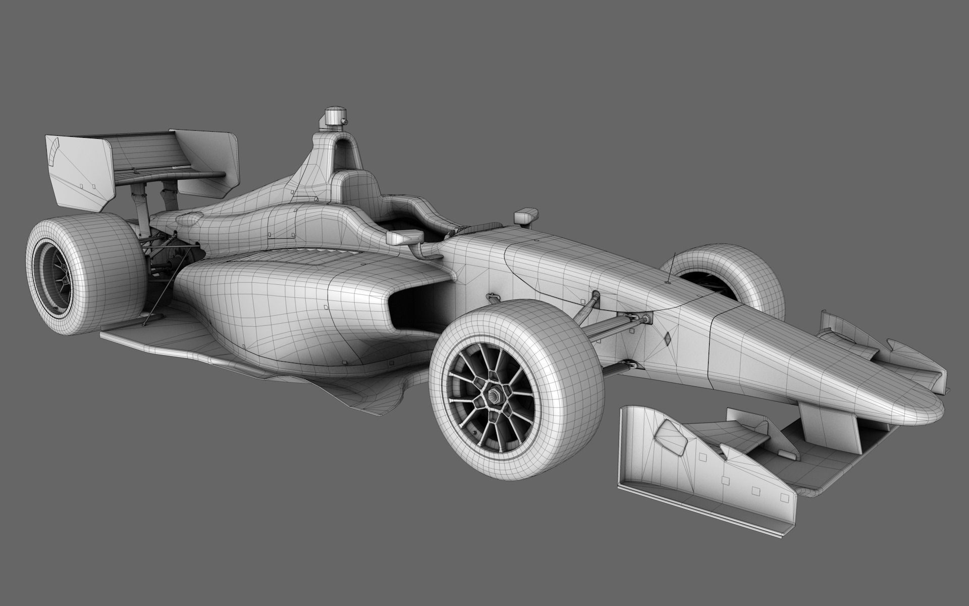 Dallara Indy Lights 2015 Low-poly 3D model_8