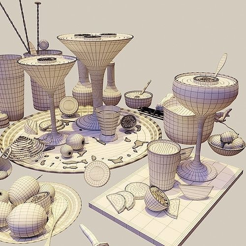 Cocktail Set Martini 3D model 5