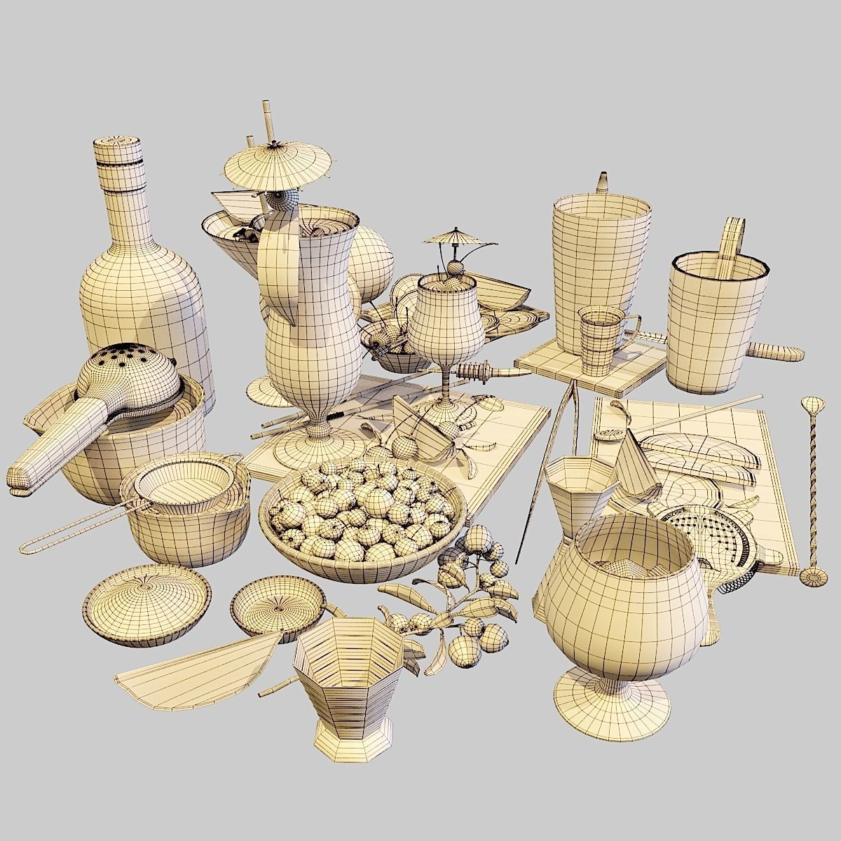 Cocktail Set Sex on the Beach 3D model_10