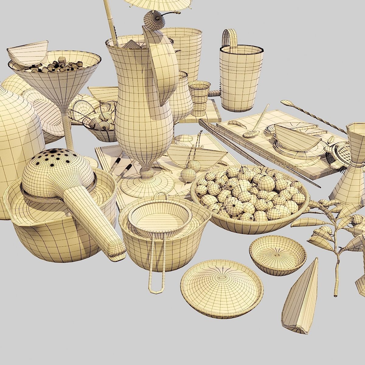Cocktail Set Sex on the Beach 3D model_12