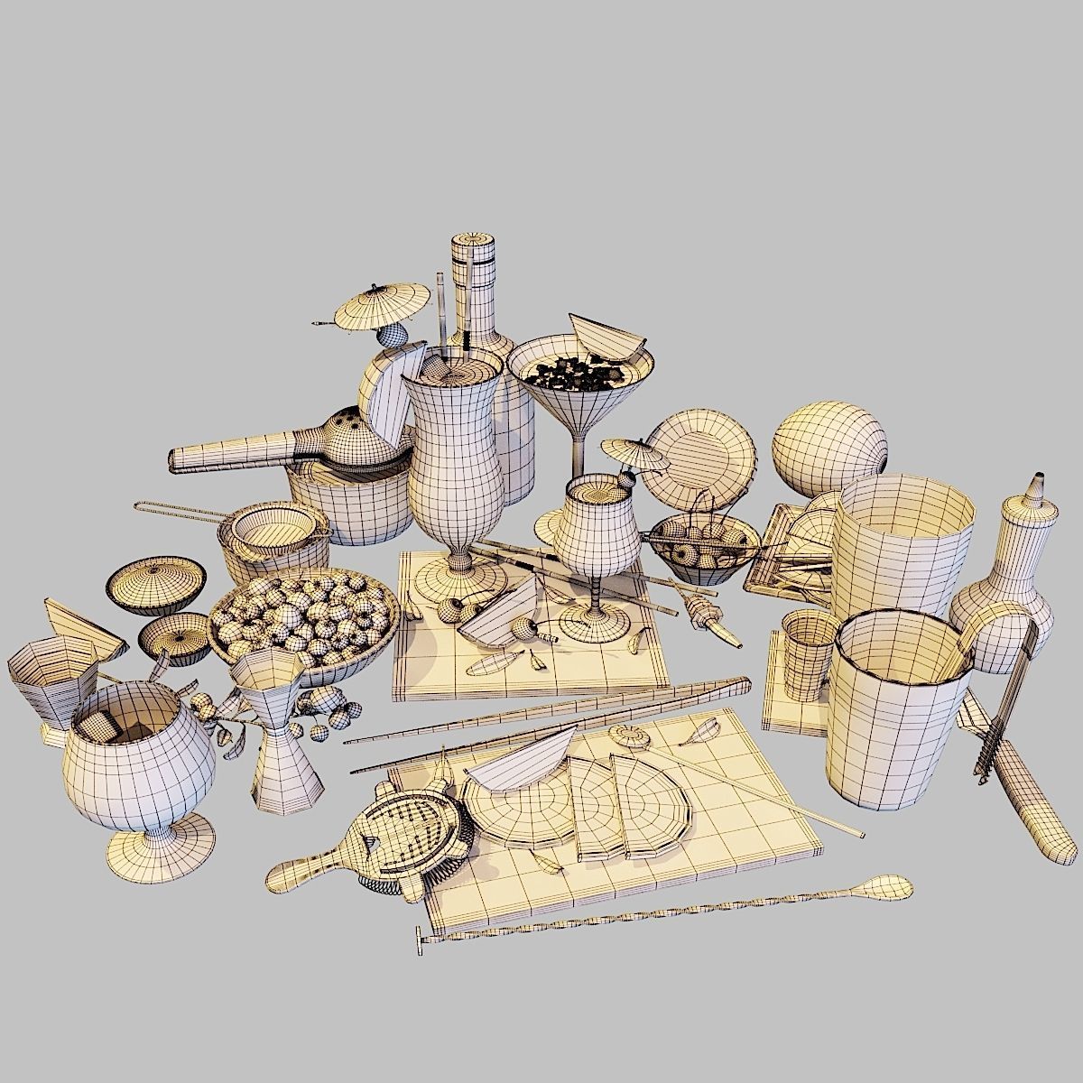 Cocktail Set Sex on the Beach 3D model_8