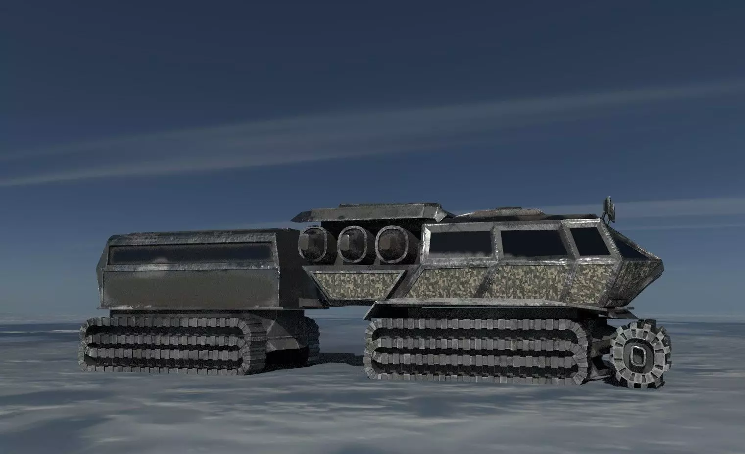 Rough Terrain Vehicle RTV Low-poly 3D model