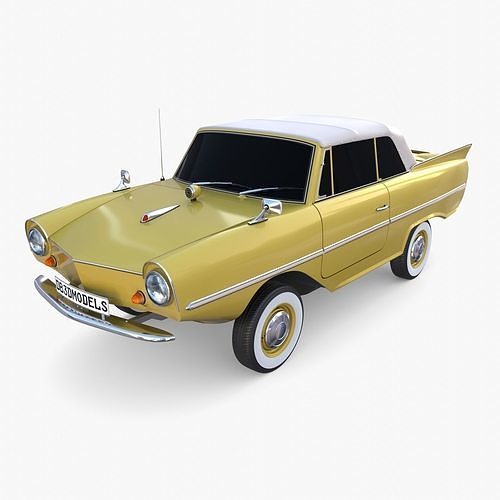 Generic 60s Amphibious Car Top up 3D model