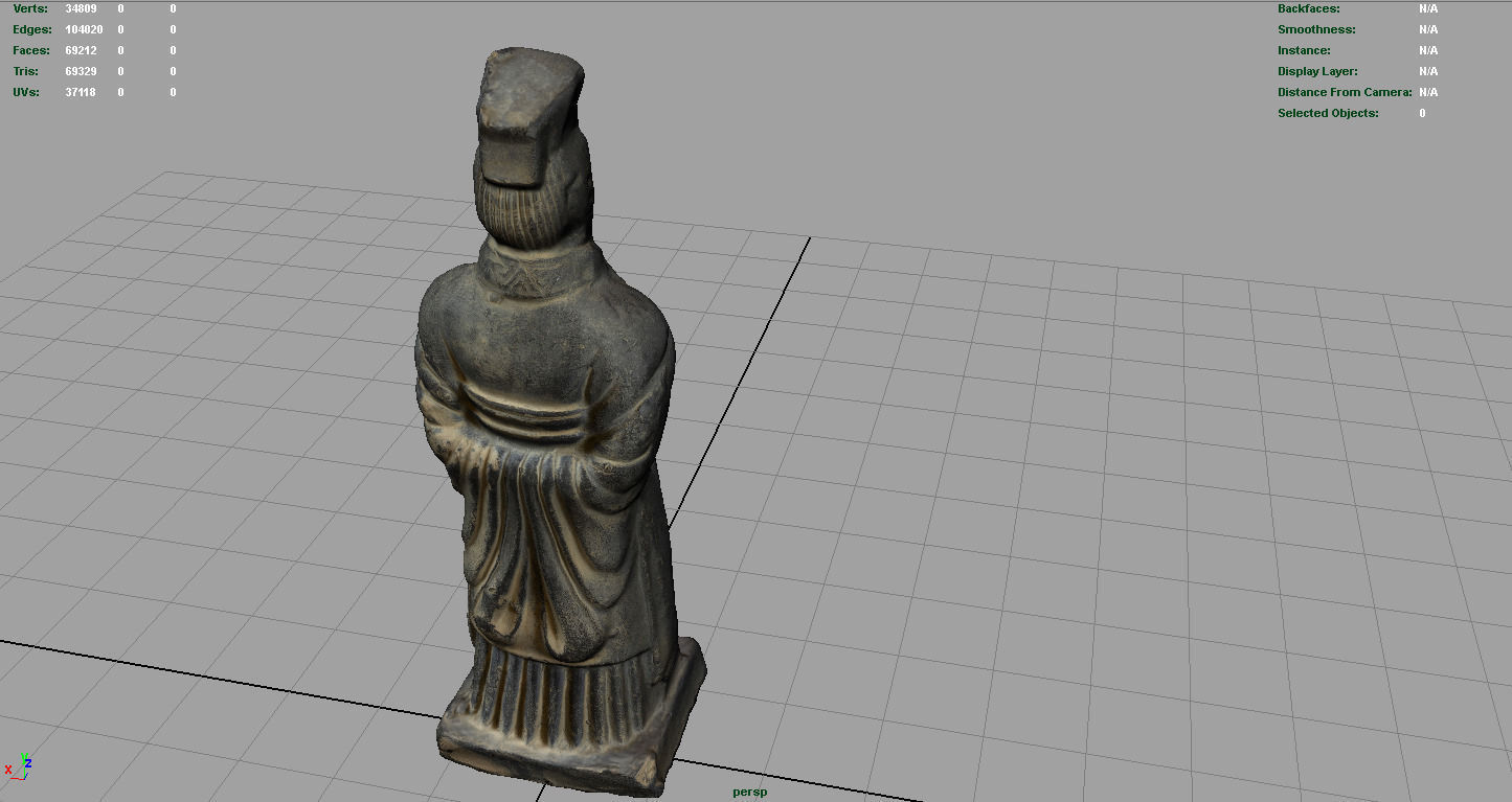 Terracota Soldier 2 Low-poly 3D model_7