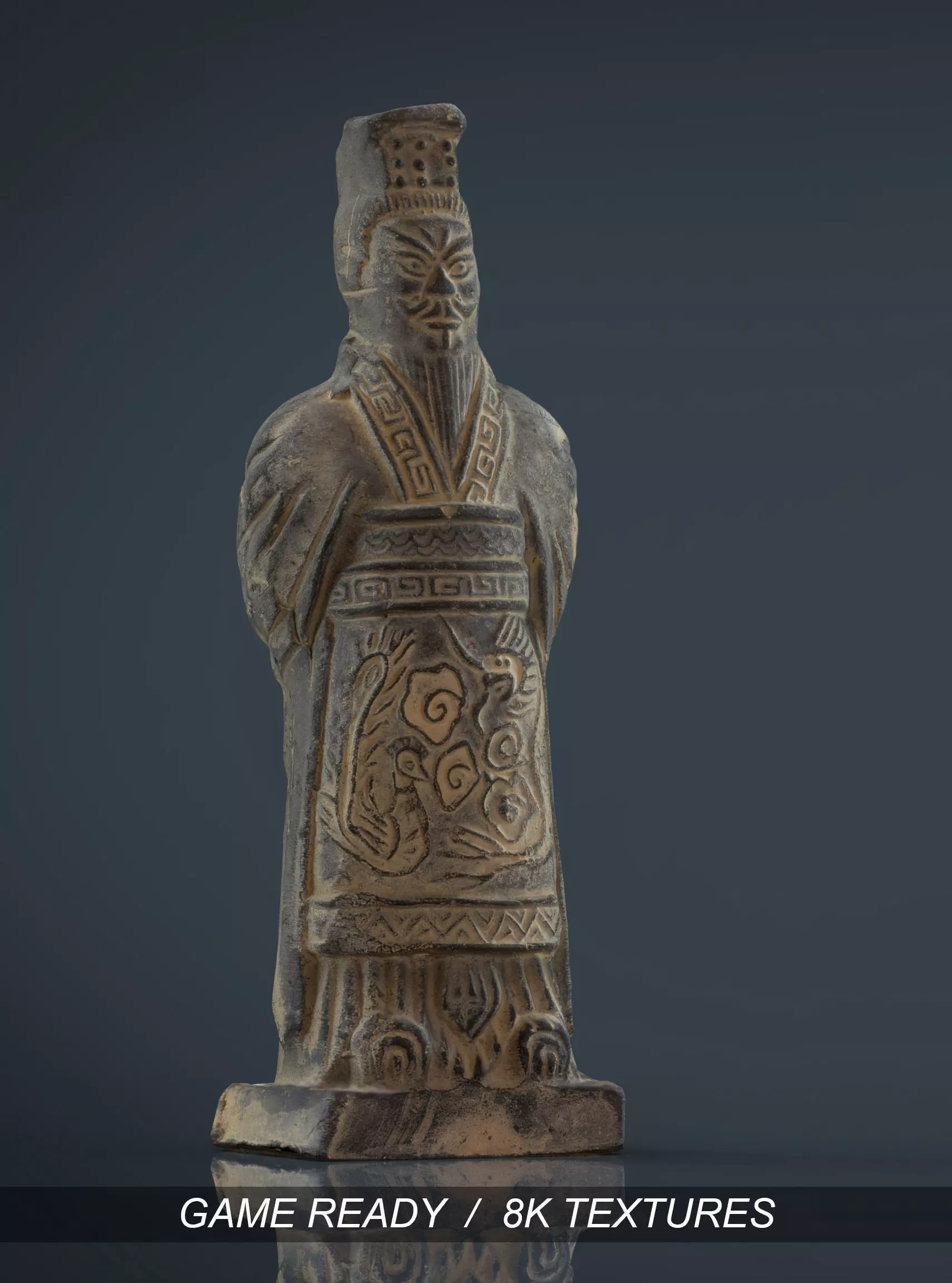 Terracota Soldier 2 Low-poly 3D model_0