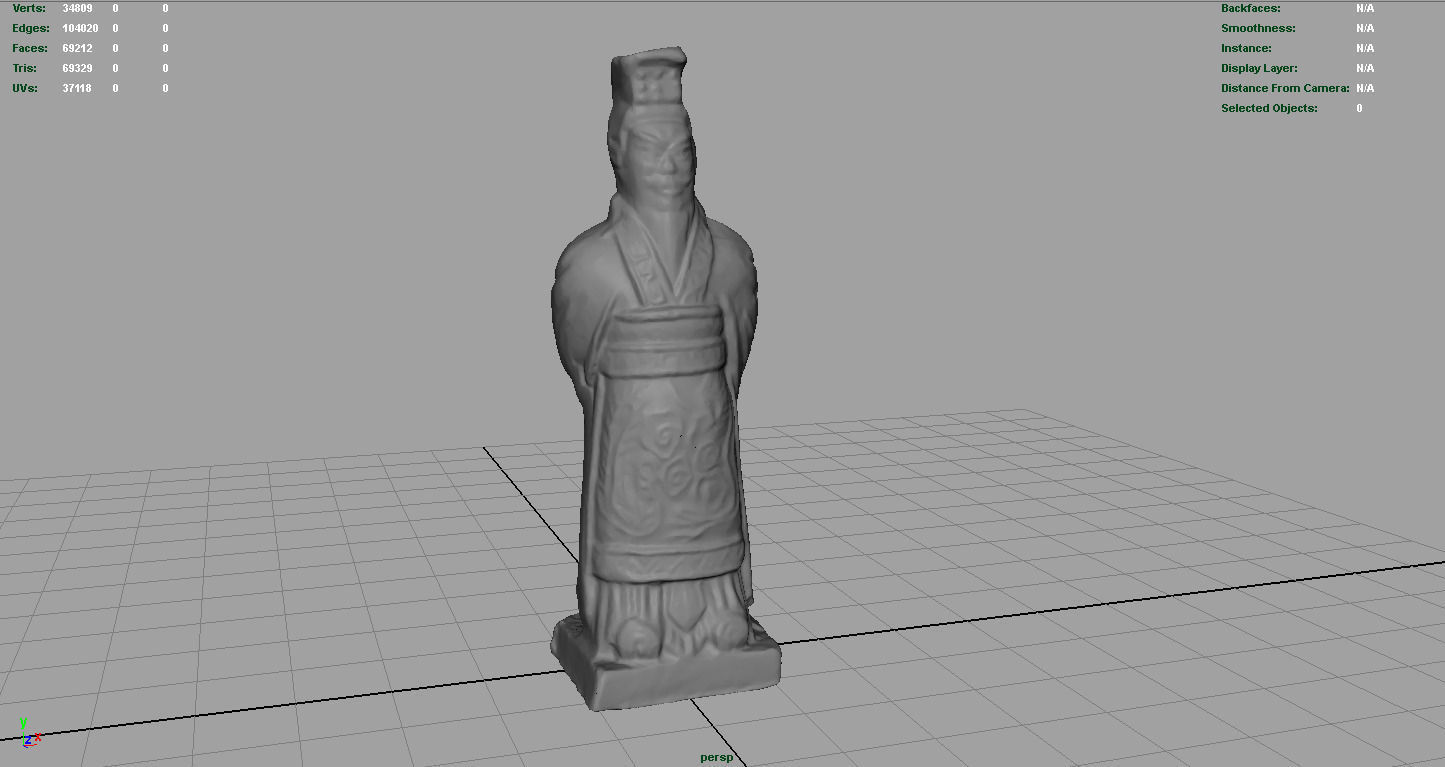 Terracota Soldier 2 Low-poly 3D model_4