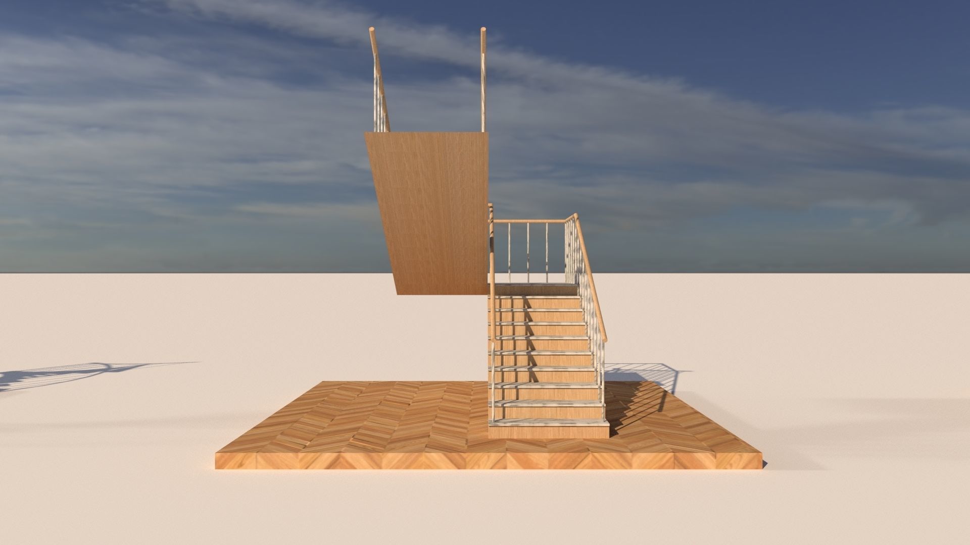 Types of Staircase 3D model_3