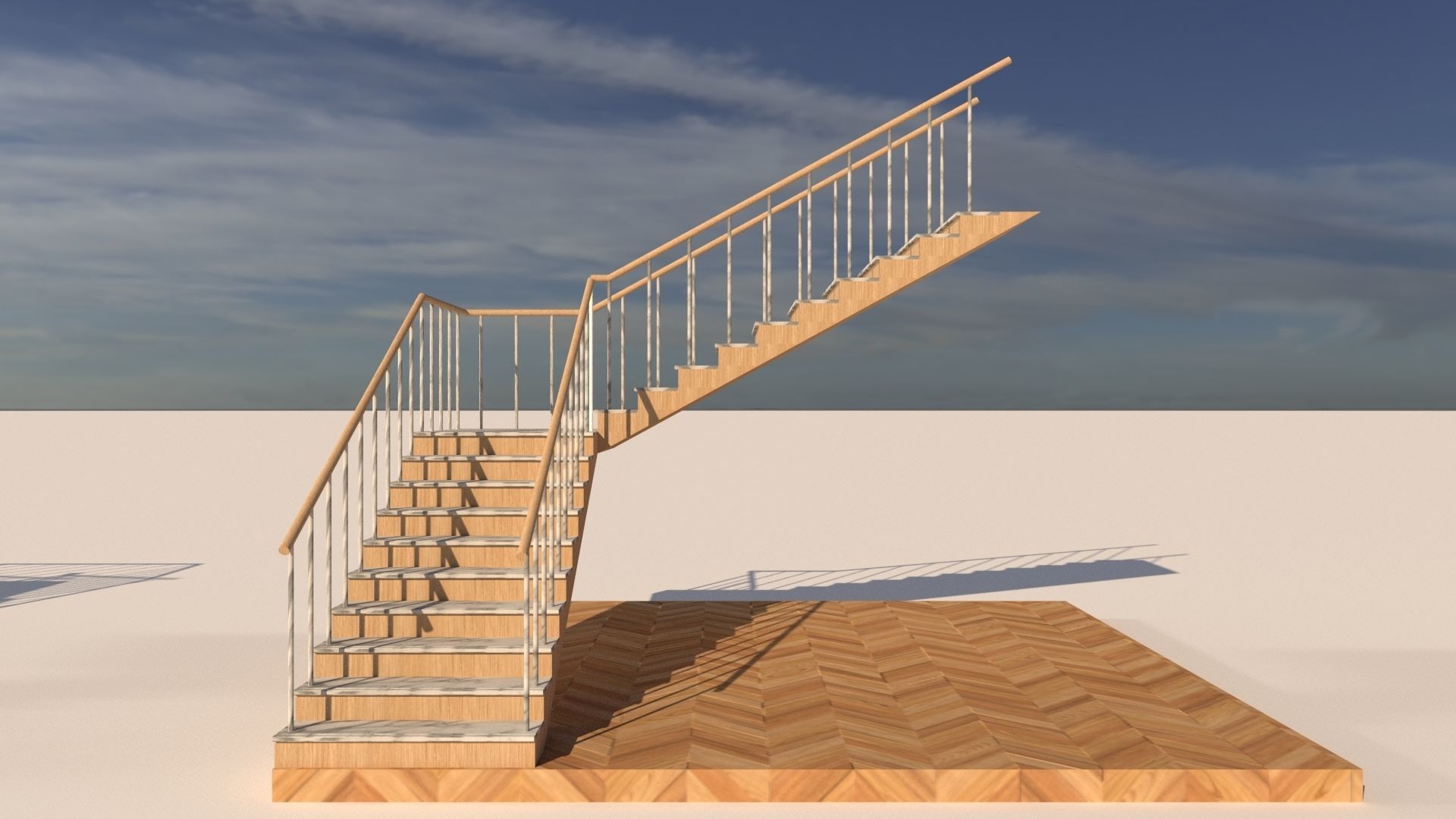 Types of Staircase 3D model_6