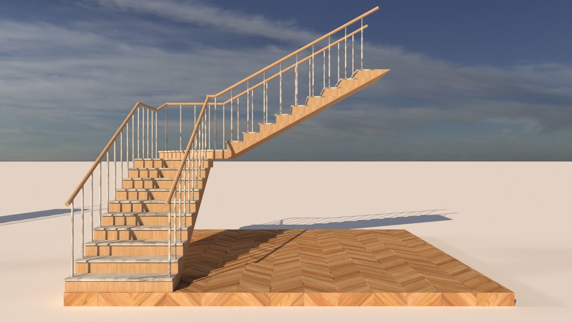 Types of Staircase 3D model_12