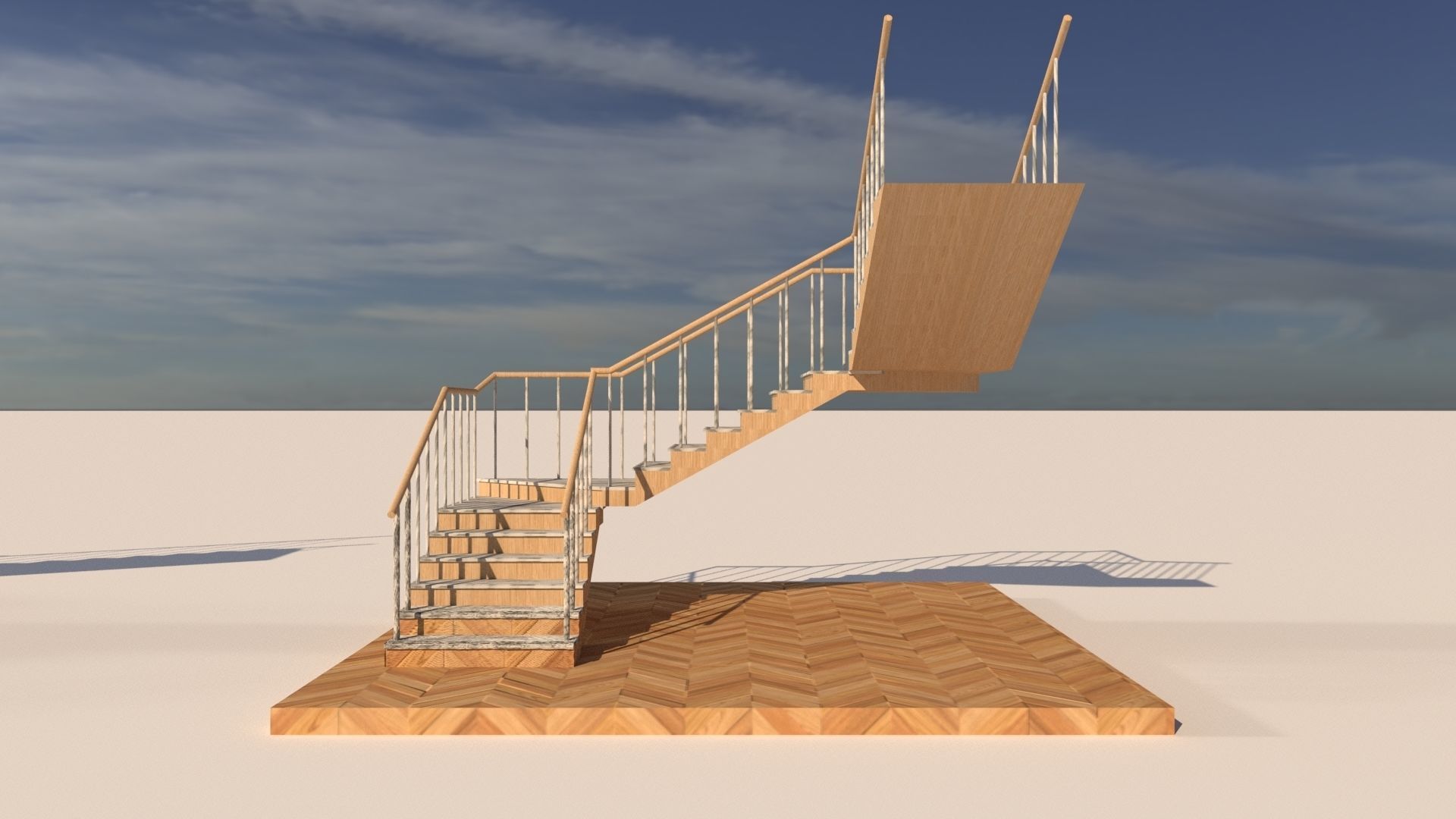 Types of Staircase 3D model_15