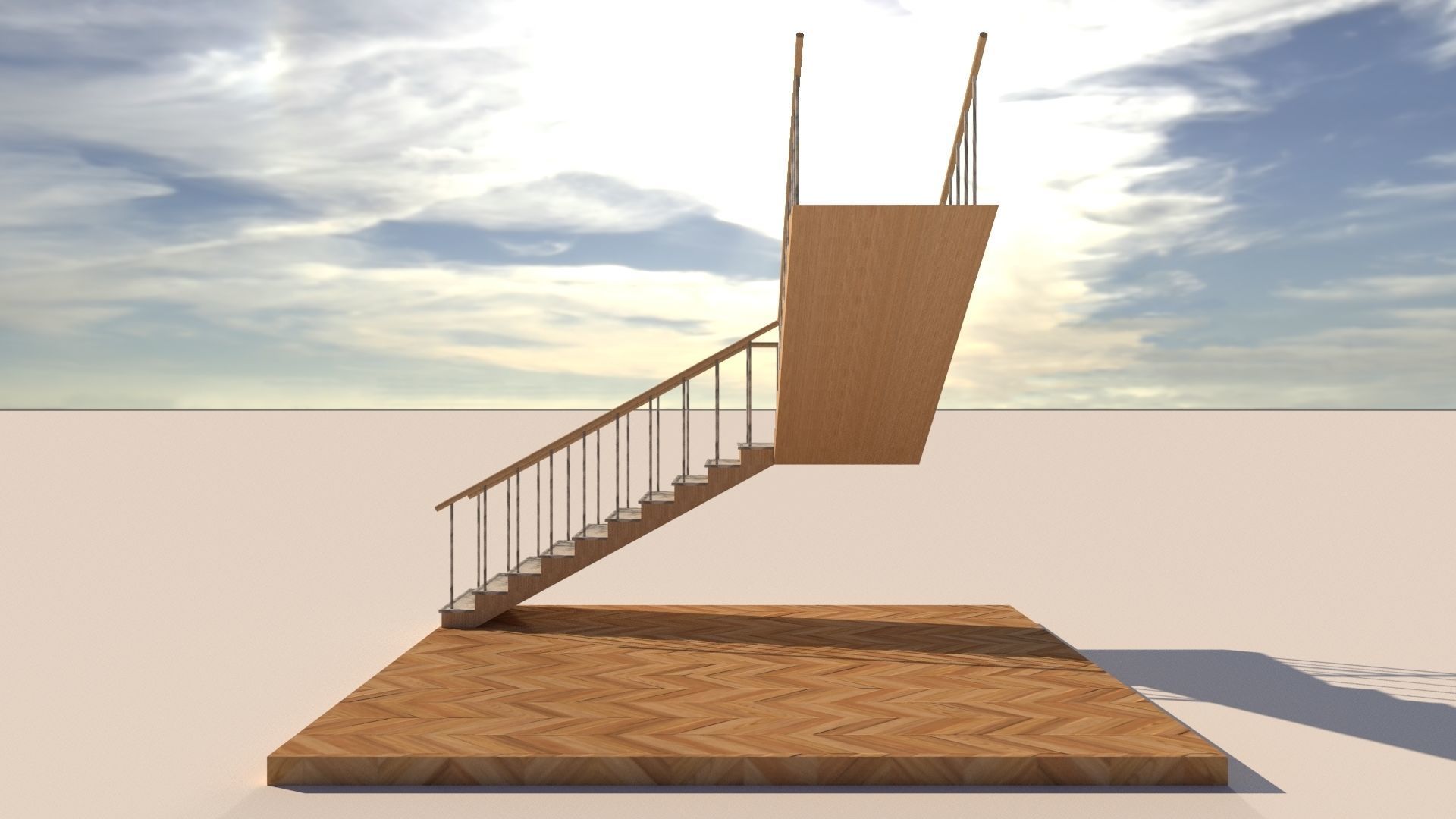Types of Staircase 3D model_8