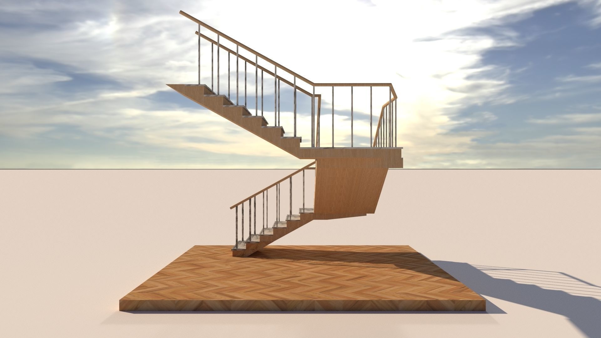Types of Staircase 3D model_17