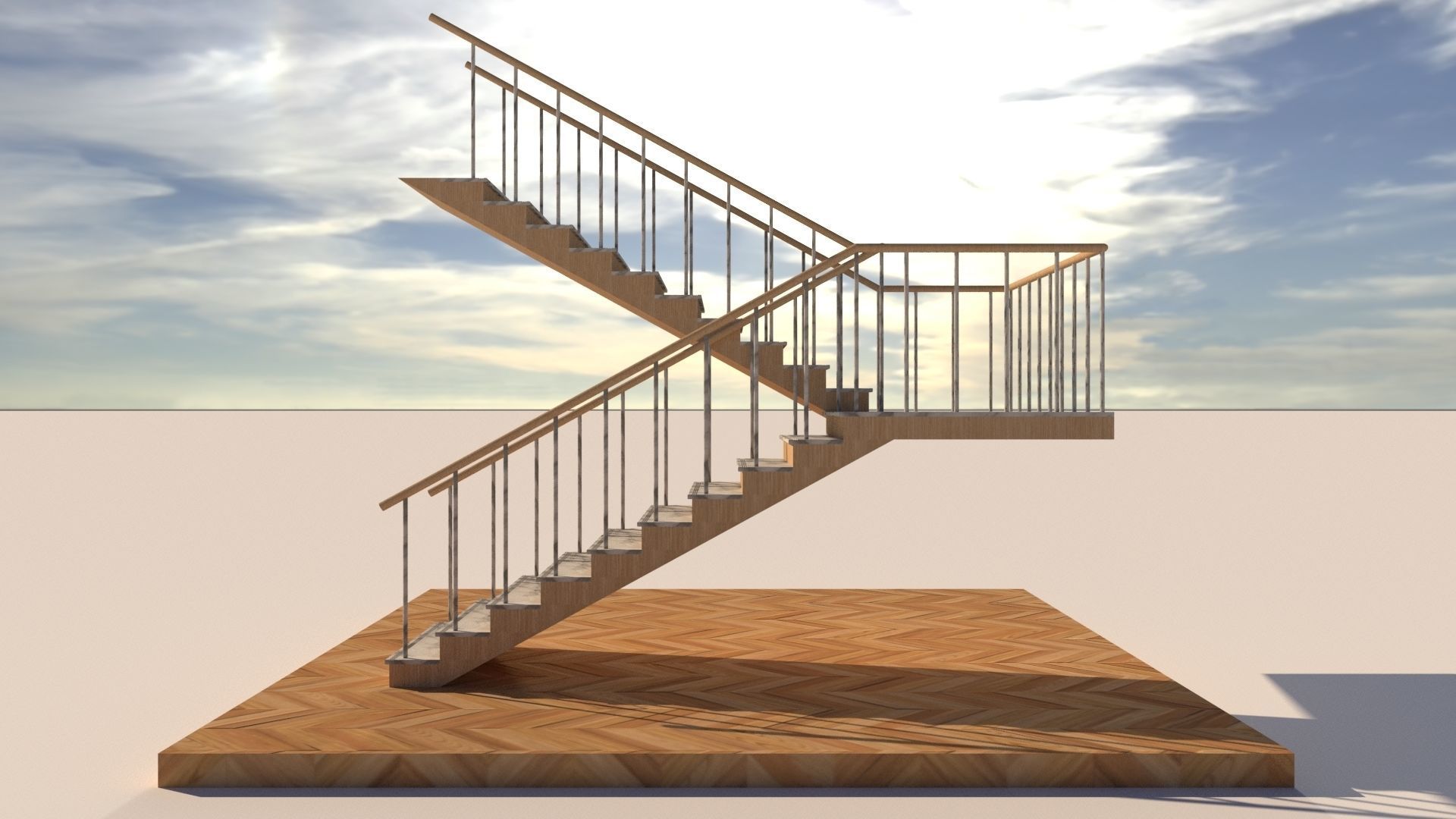 Types of Staircase 3D model_5