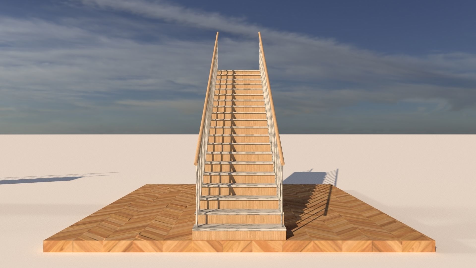 Types of Staircase 3D model_9