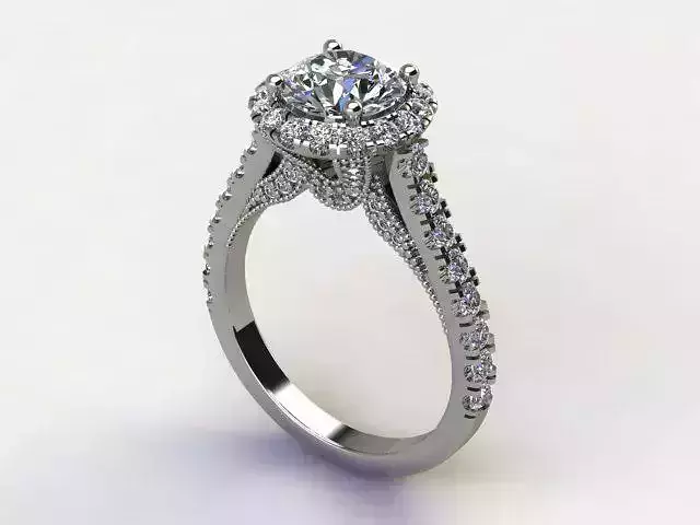 10011 diamond engagement ring with halo setting
