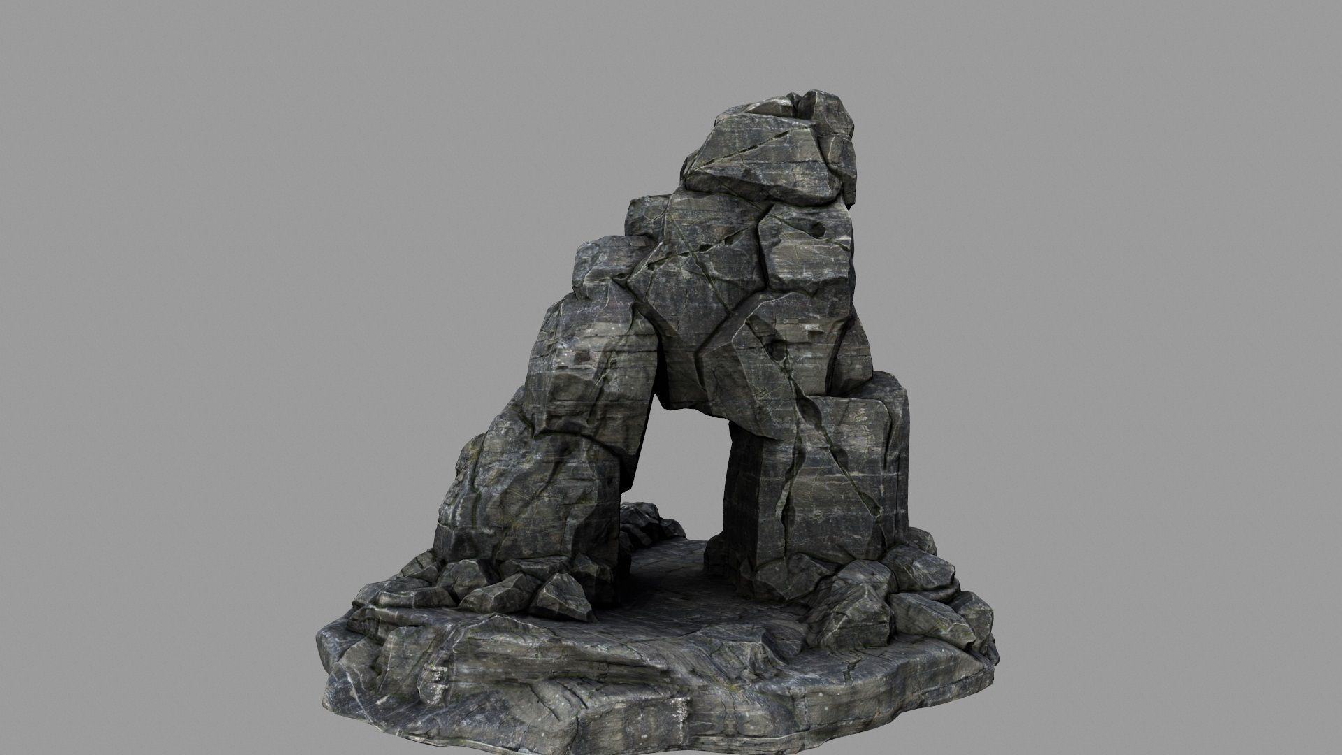 mountain rock formation 3D model_8