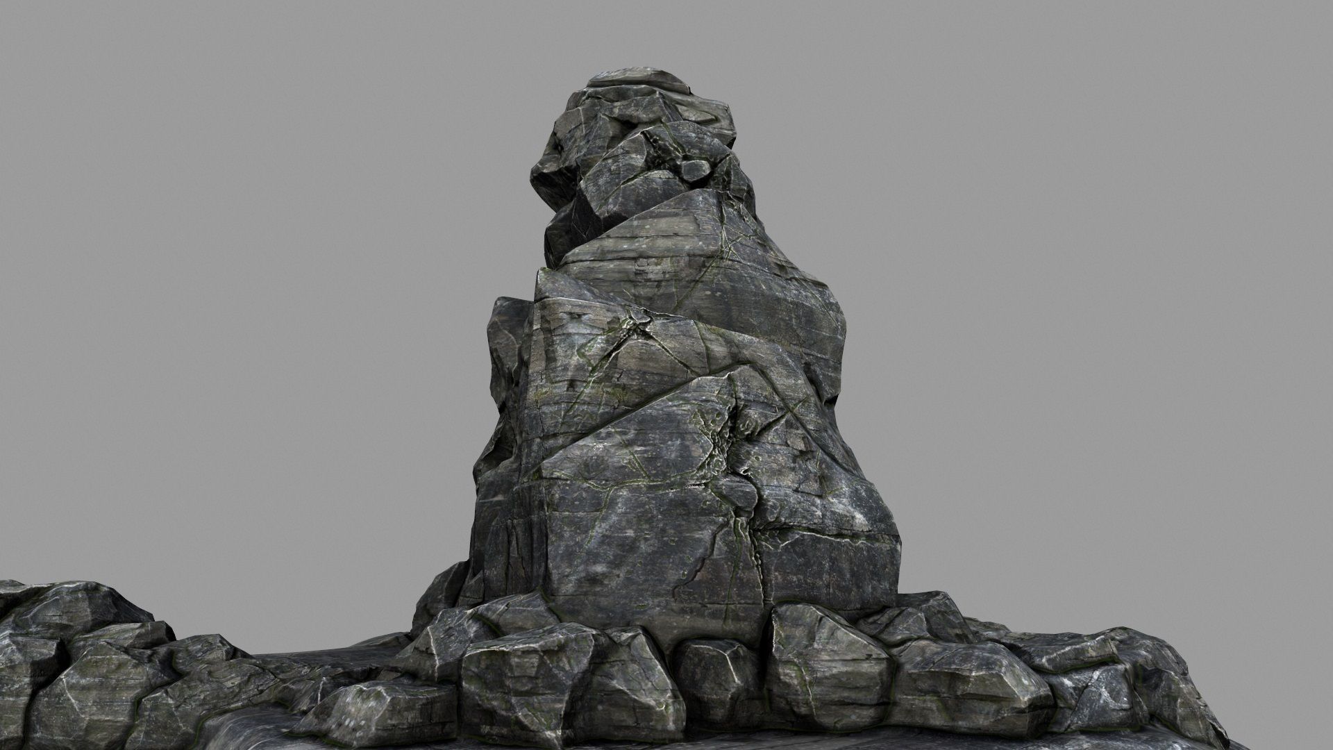 mountain rock formation 3D model_12