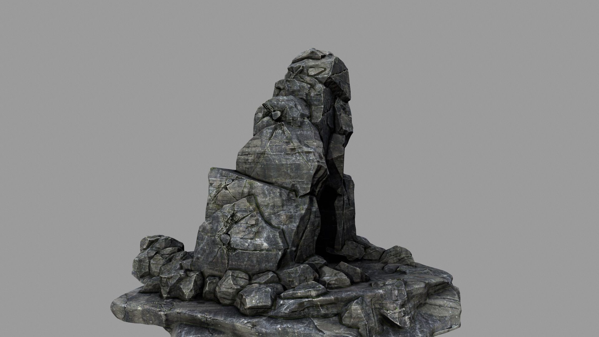 mountain rock formation 3D model_9