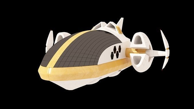 Spaceship flying 3D model