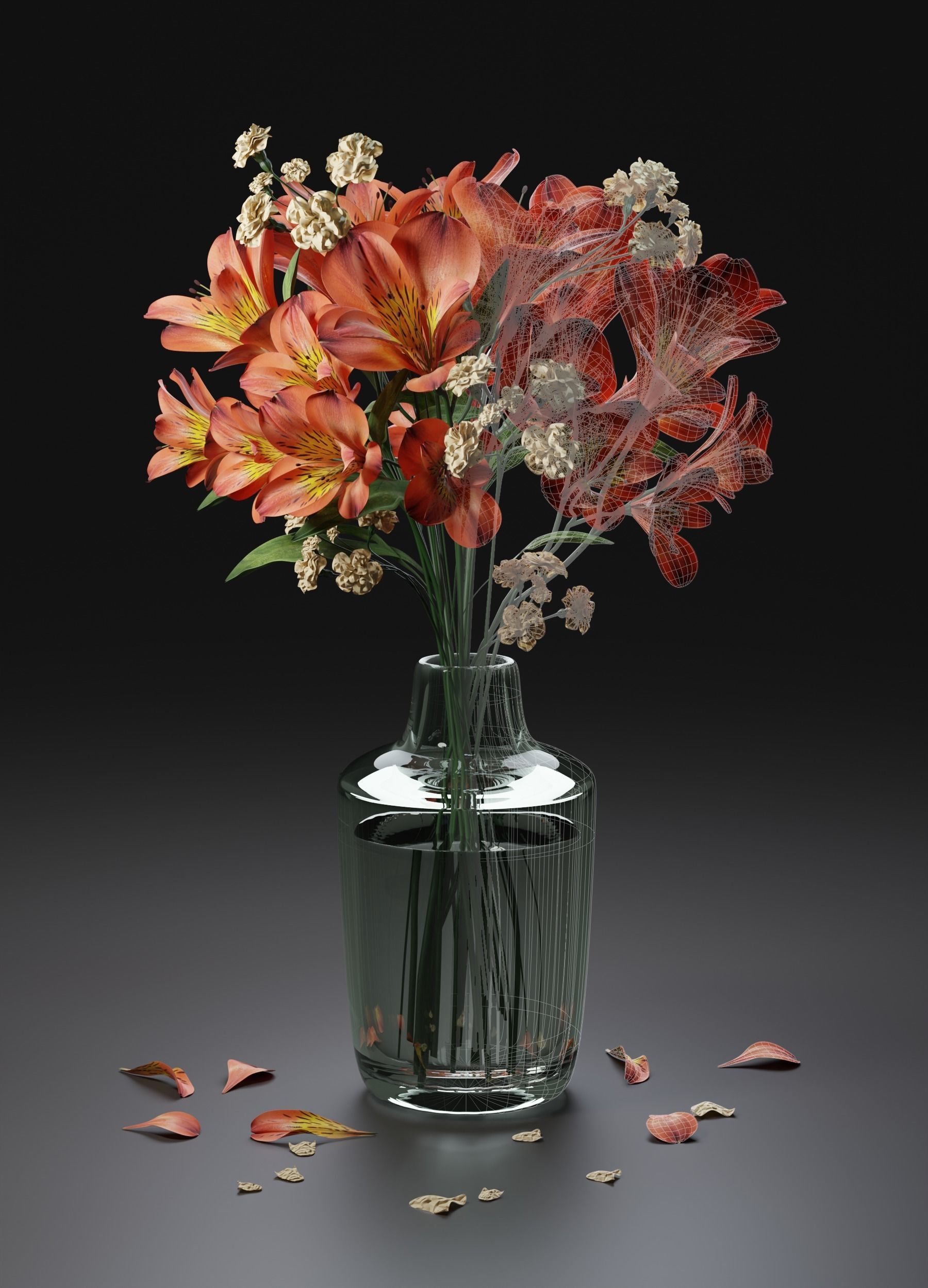 Flower  vase 3D model_3