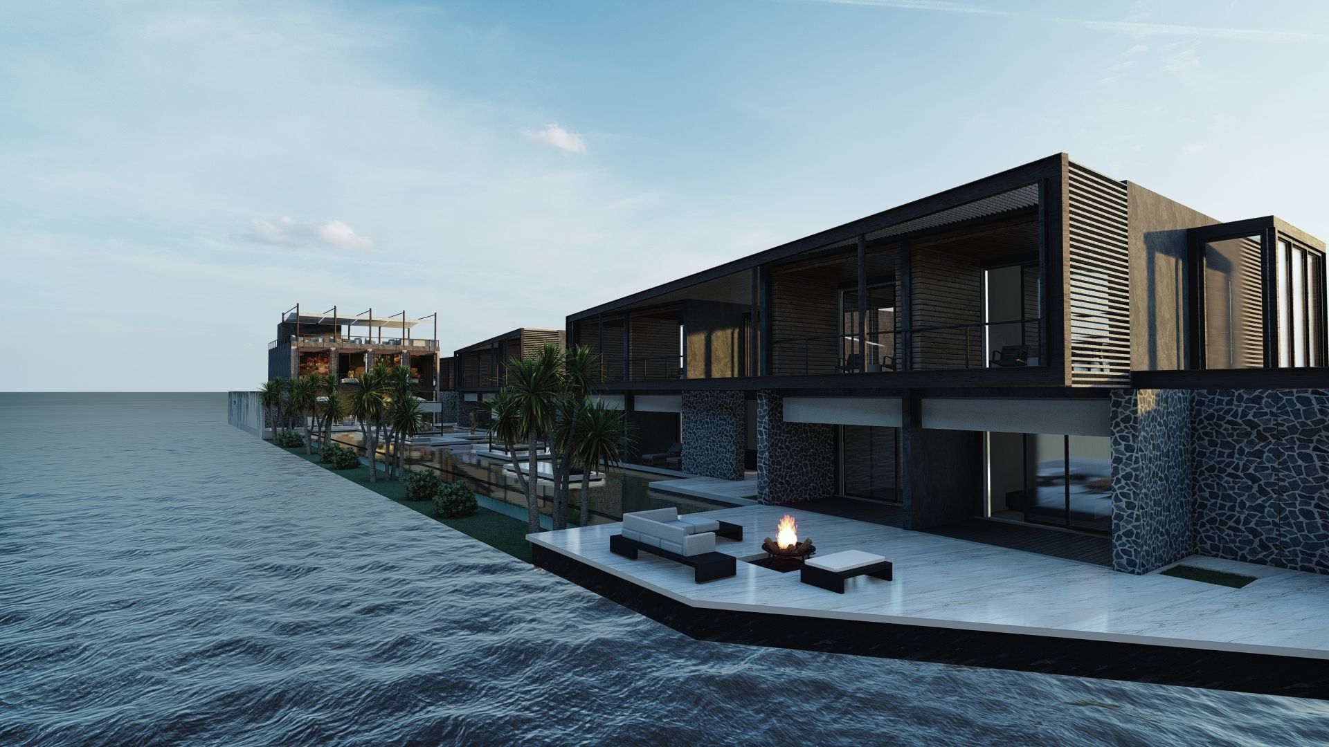 Exterior Hotel scene Lumionn 3D model_6