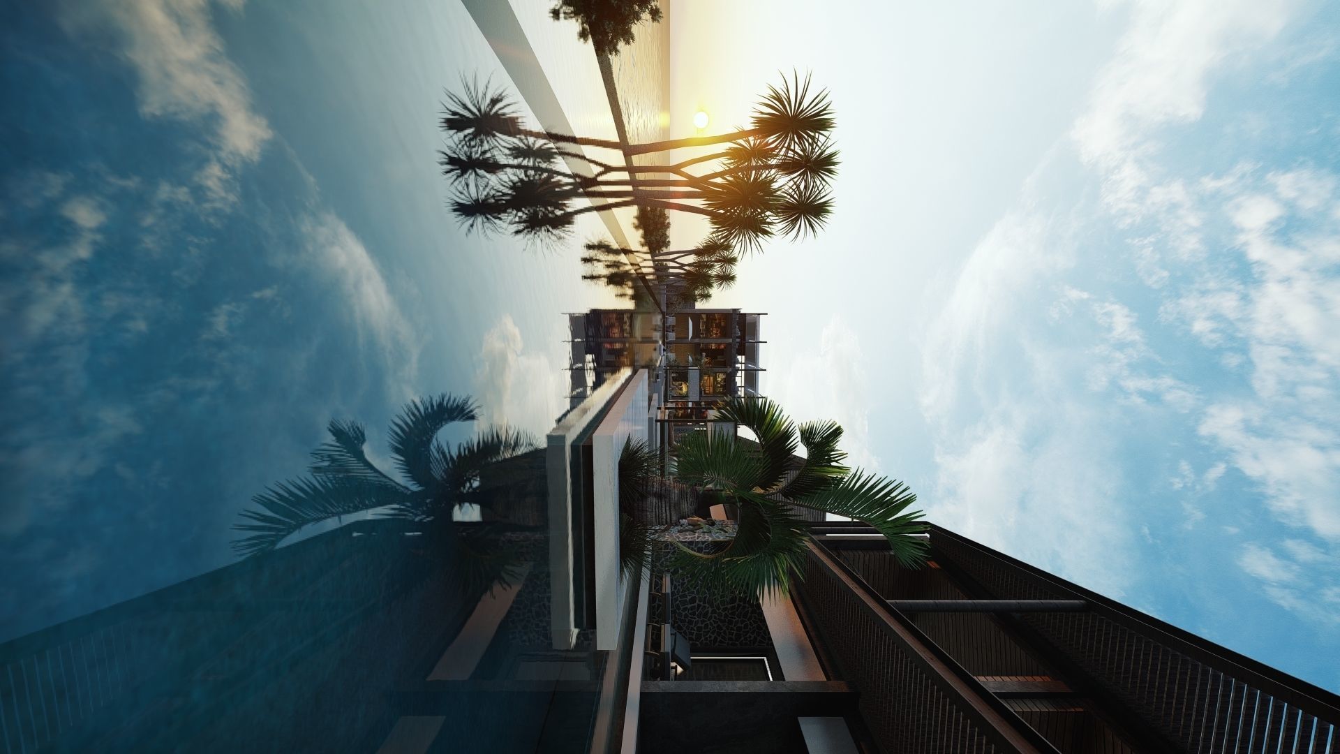 Exterior Hotel scene Lumionn 3D model_5