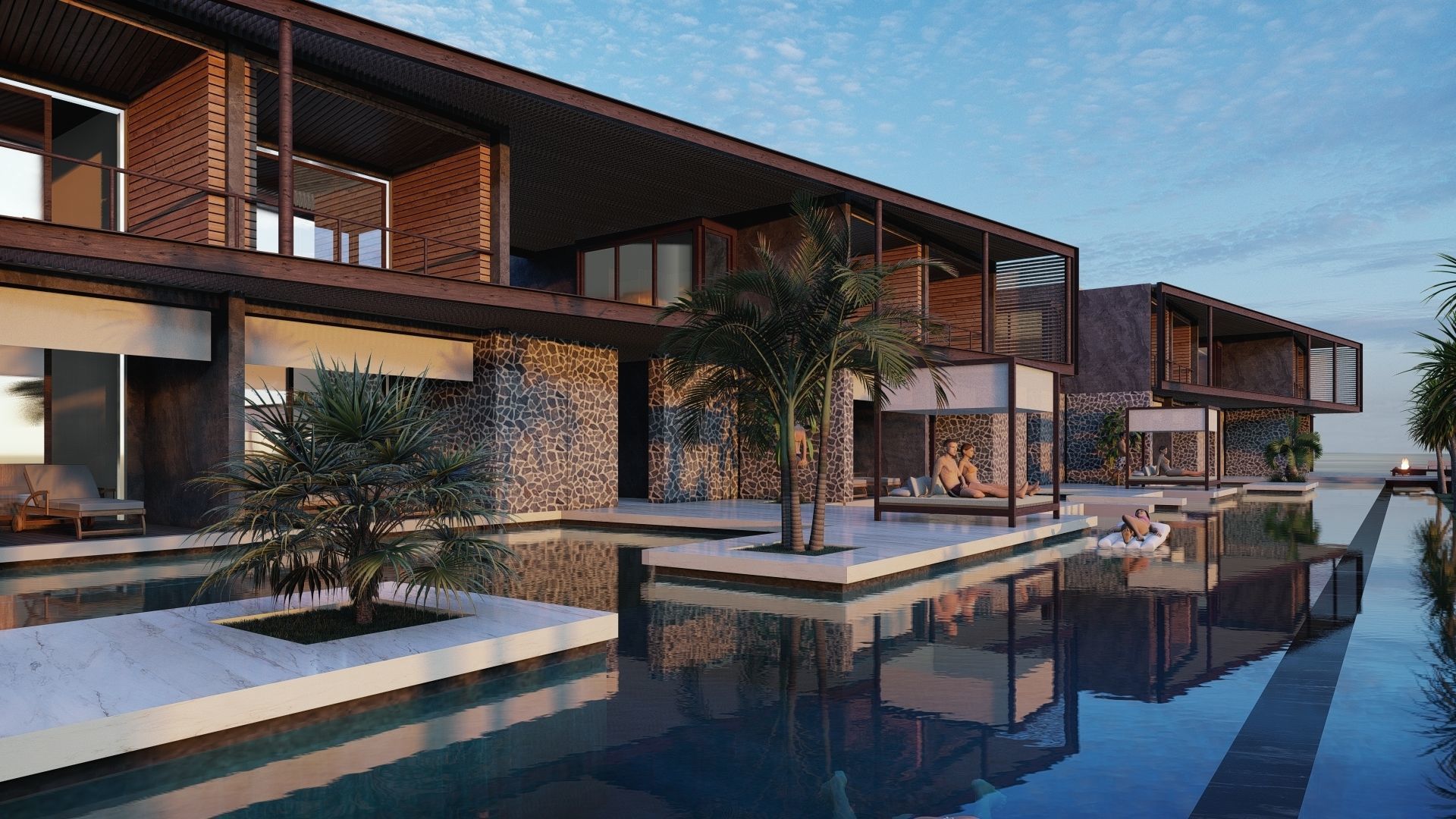 Exterior Hotel scene Lumionn 3D model_3