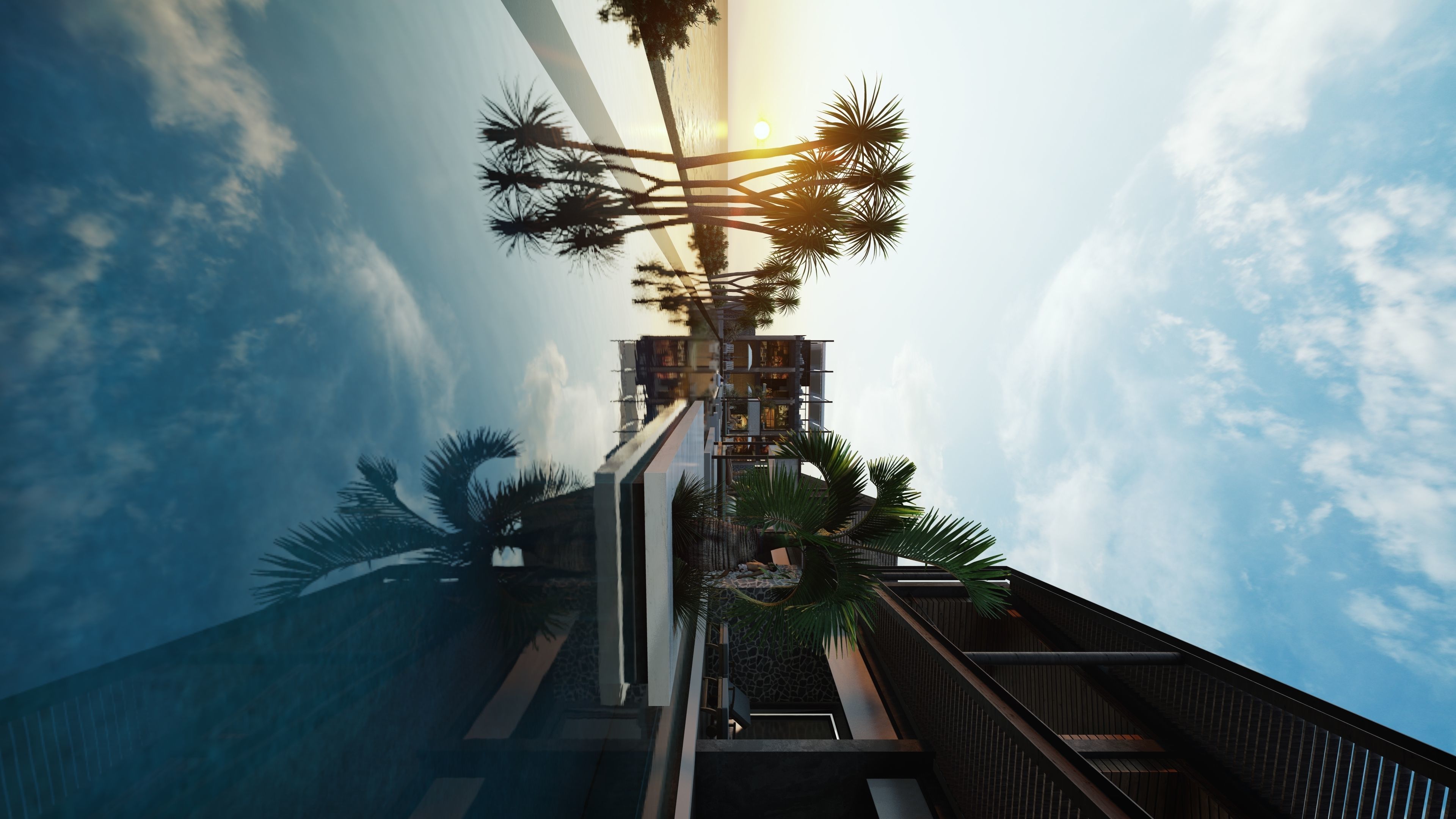 Exterior Hotel scene Lumionn 3D model_4