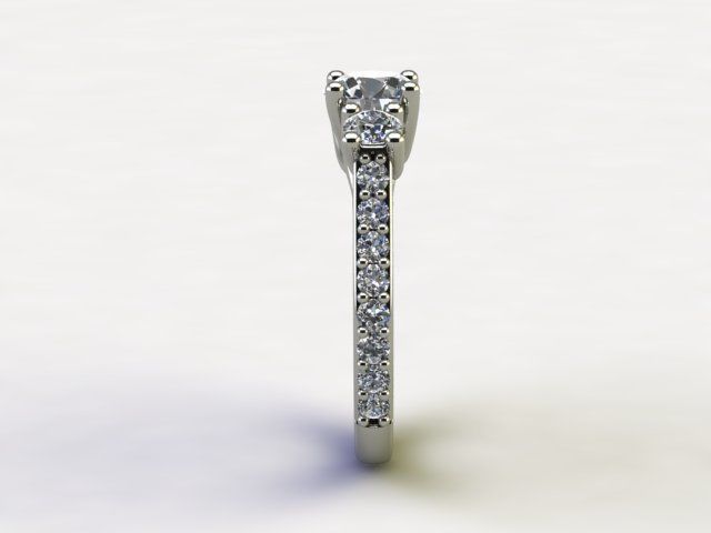 10017 three stone diamond engagement ring 3D print model_2