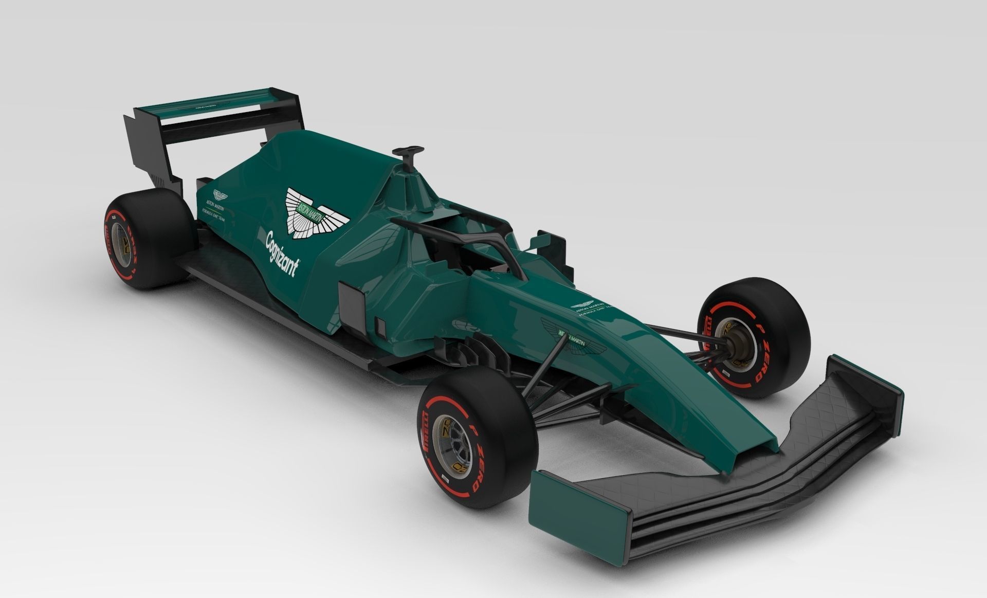 Aston Martin Formula 1 Team 2021 F1 Car Concept 3D model_2