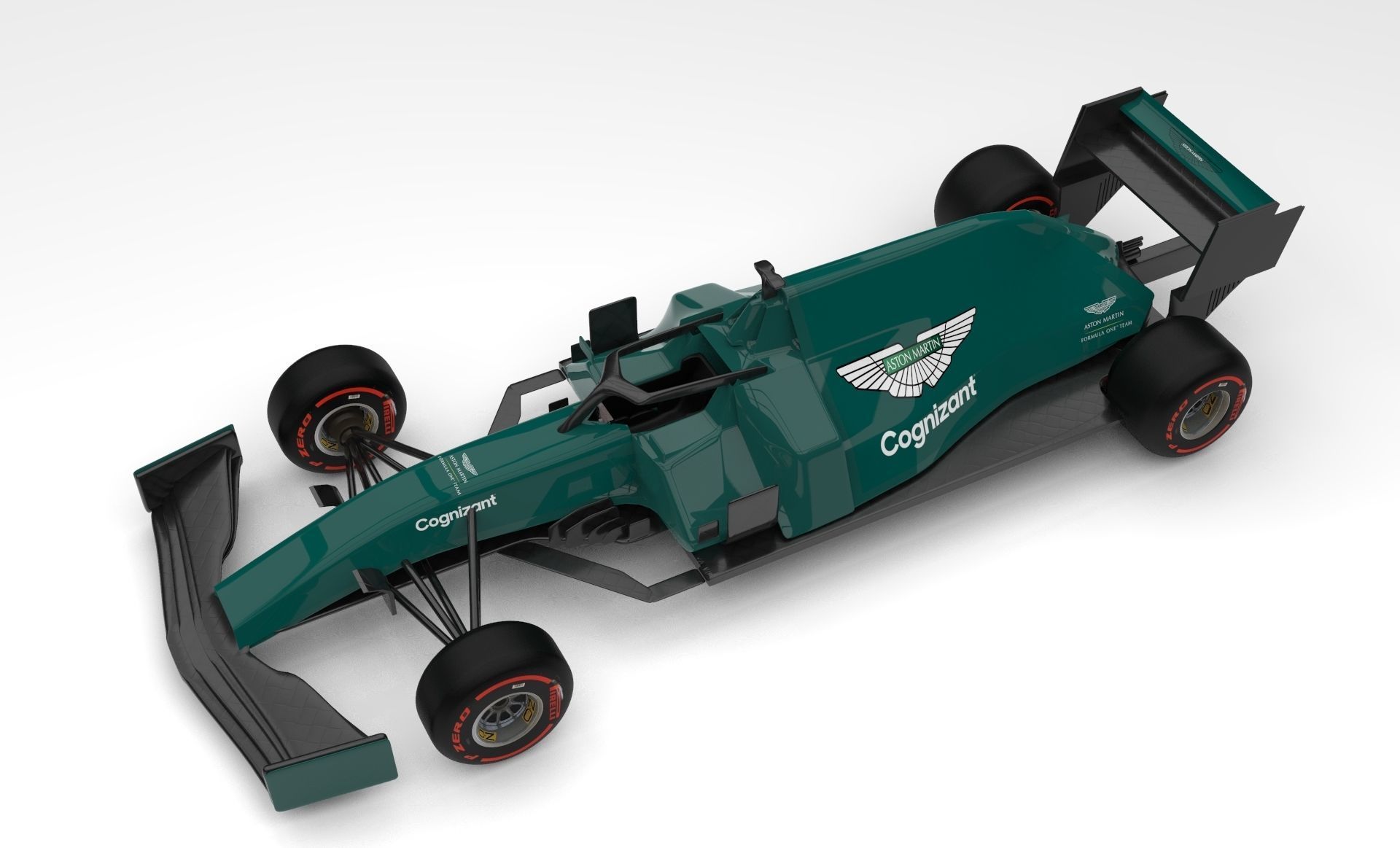 Aston Martin Formula 1 Team 2021 F1 Car Concept 3D model_5