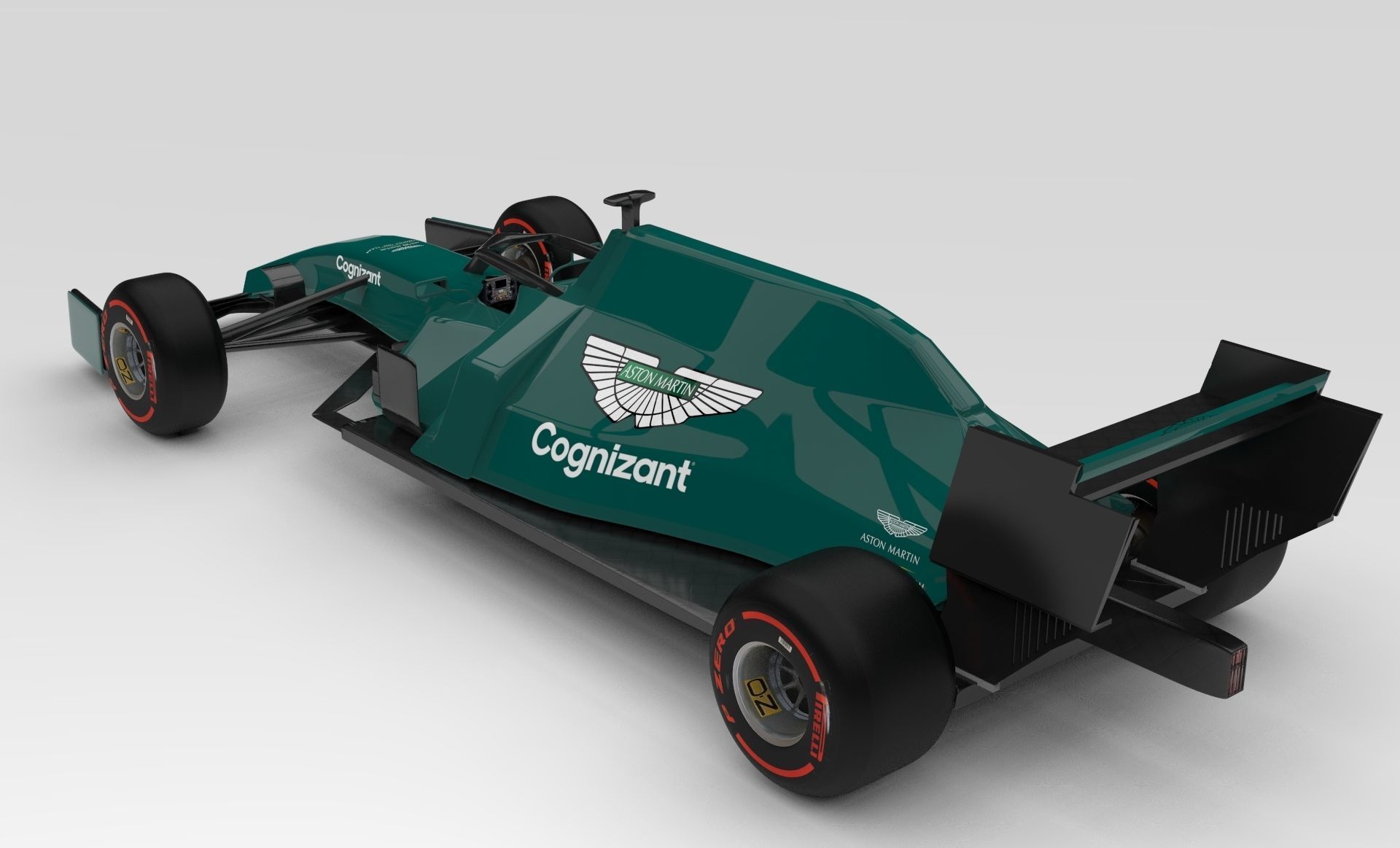 Aston Martin Formula 1 Team 2021 F1 Car Concept 3D model_4