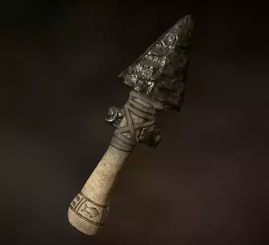 Obsidian Dagger Low-poly 3D model