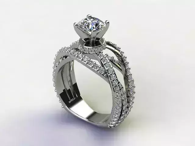10018 diamond engagement ring with twist