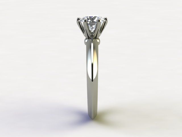 10019 engagement ring with solitaire setting 3D print model_2