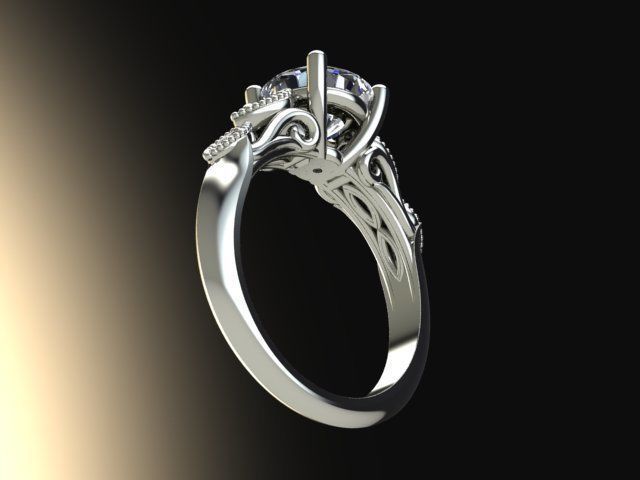 10020 person engagement ring 3D print model_4