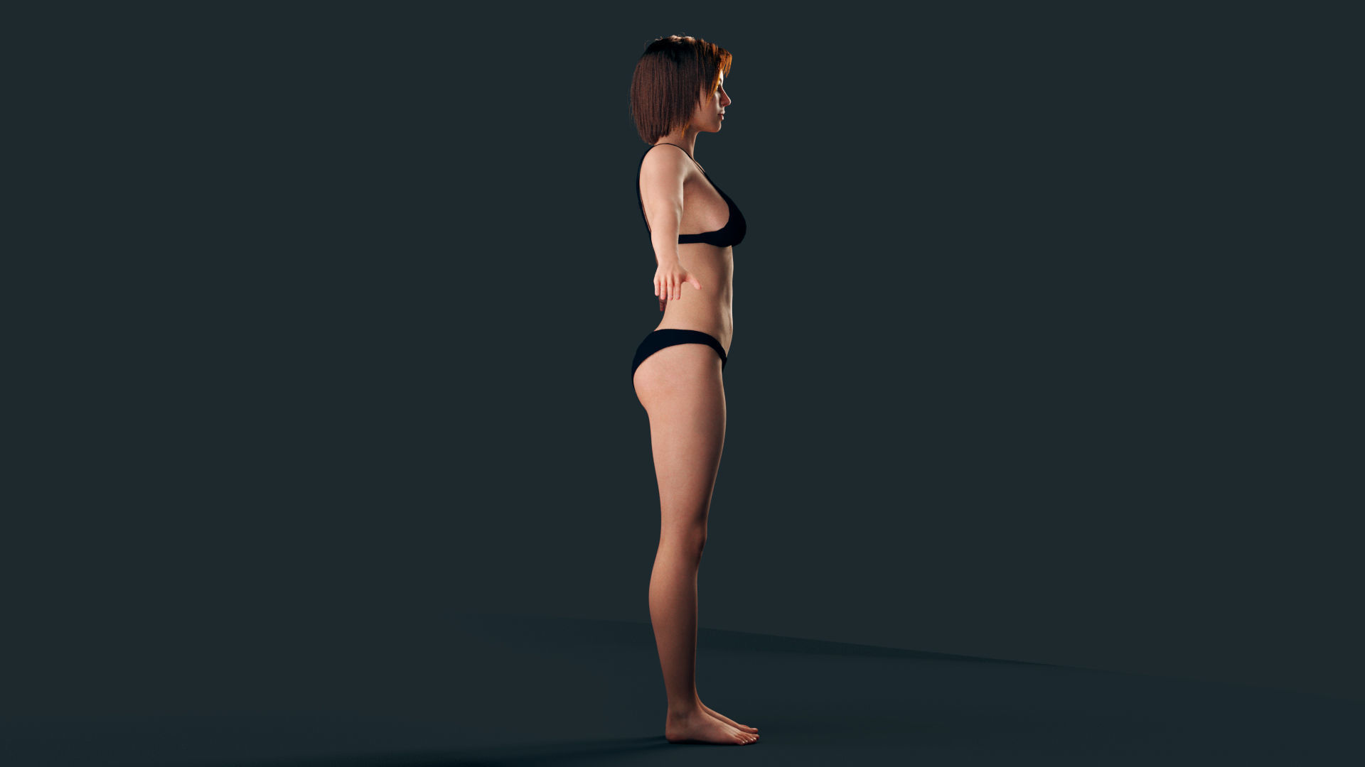 Zoe Game Ready and Maya Groom Low-poly 3D model_2