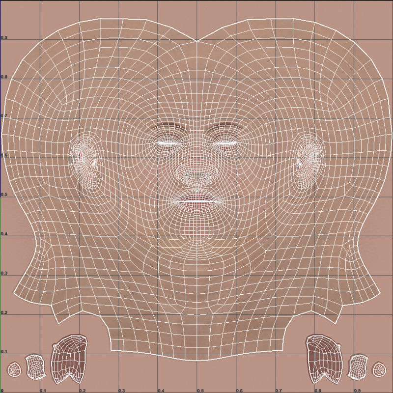 Zoe Game Ready and Maya Groom Low-poly 3D model_8