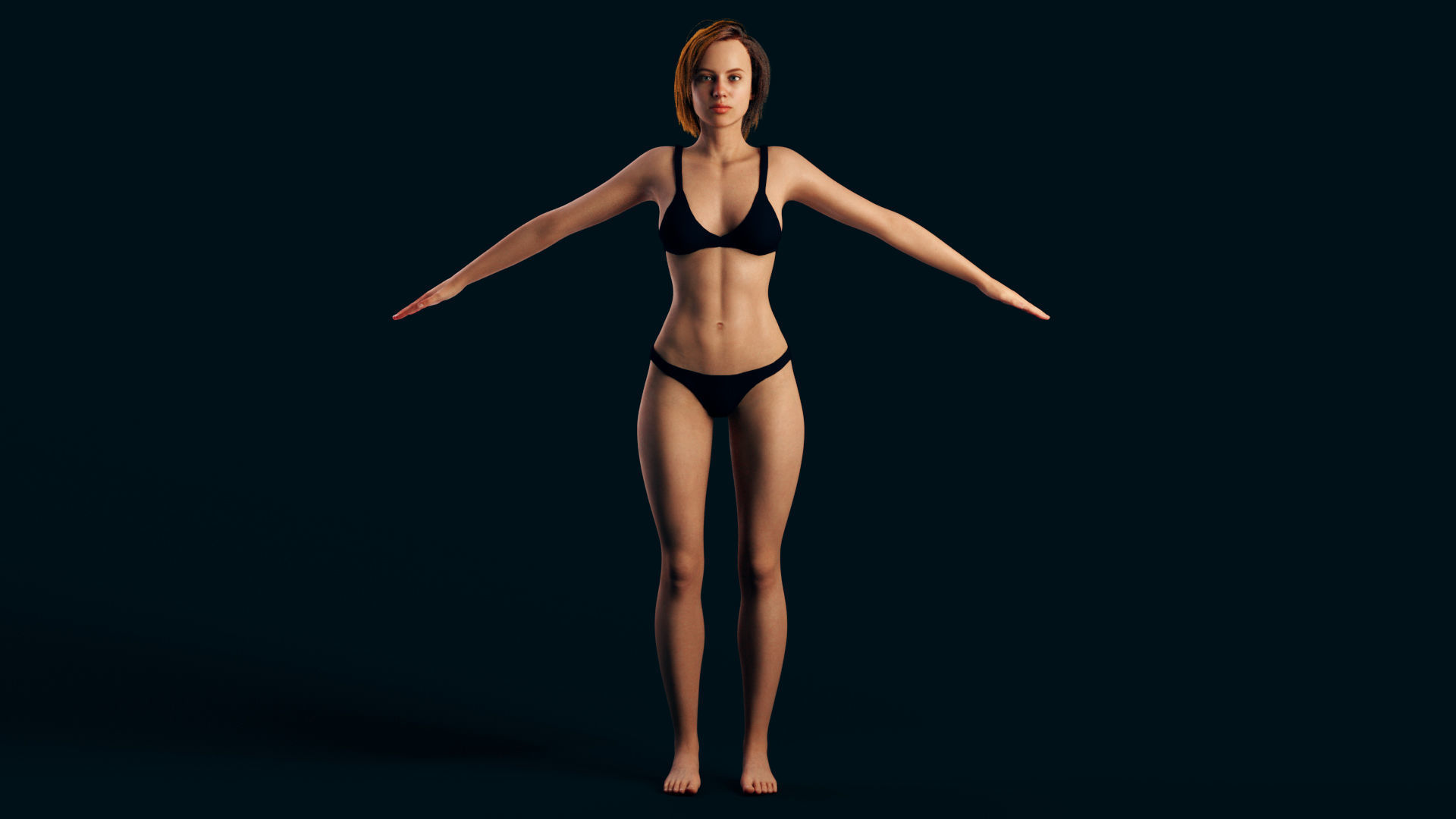 Zoe Game Ready and Maya Groom Low-poly 3D model_1