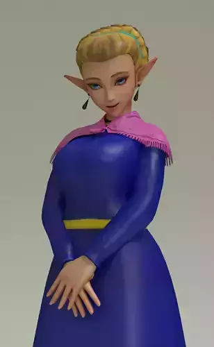 Links Mother Ocarina of Time Model Free low-poly 3D model