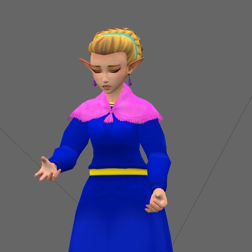 Links Mother Ocarina of Time Model free VR / AR / lowpoly 3D model