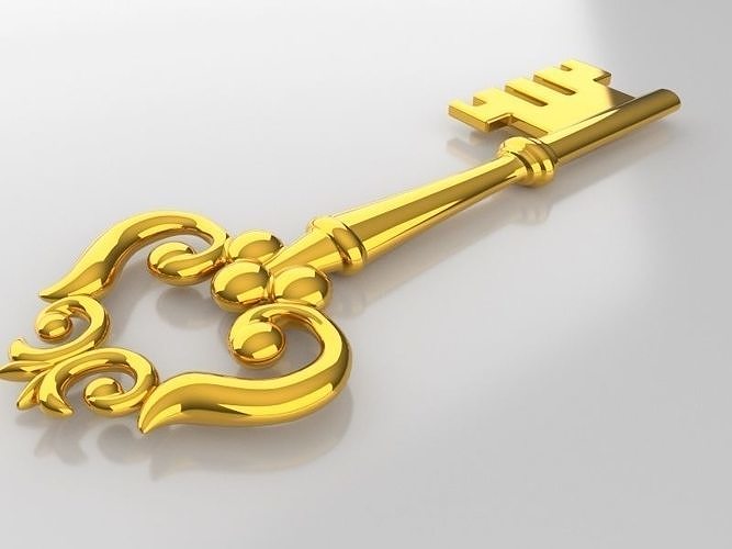 oldkey golden key Free 3D model