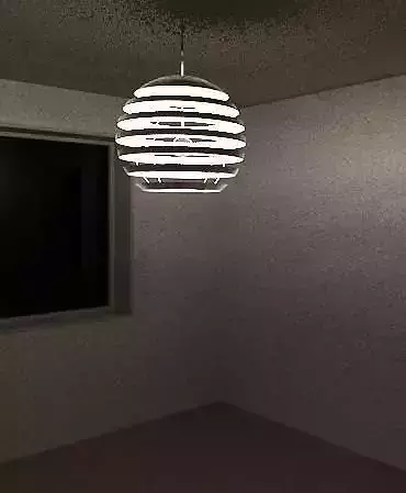 Chandelier room with light hanging from ceiling