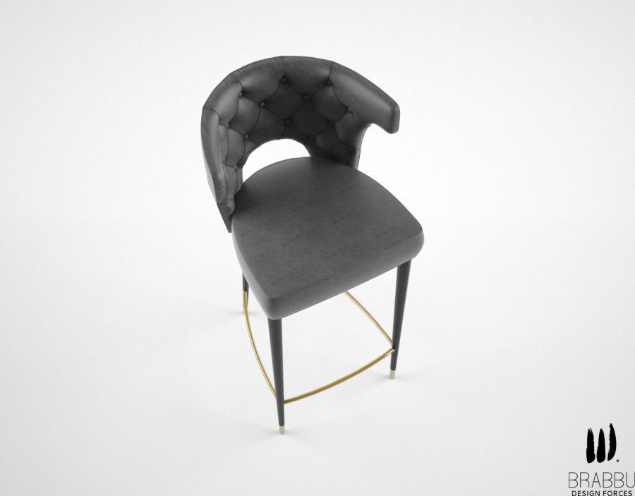 Brabbu Kansas barstool 3D model_3