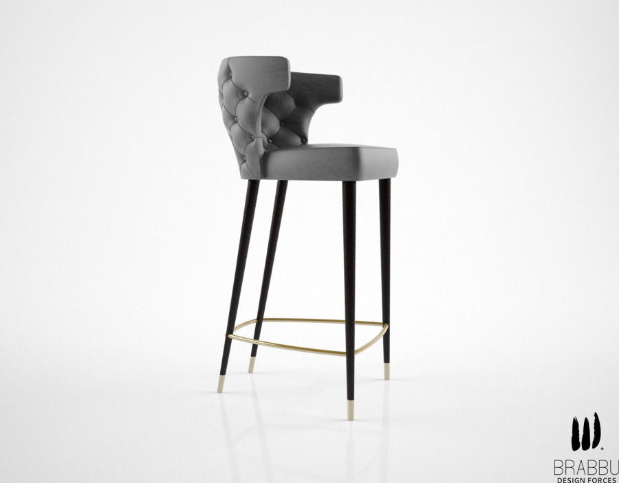 Brabbu Kansas barstool 3D model_1