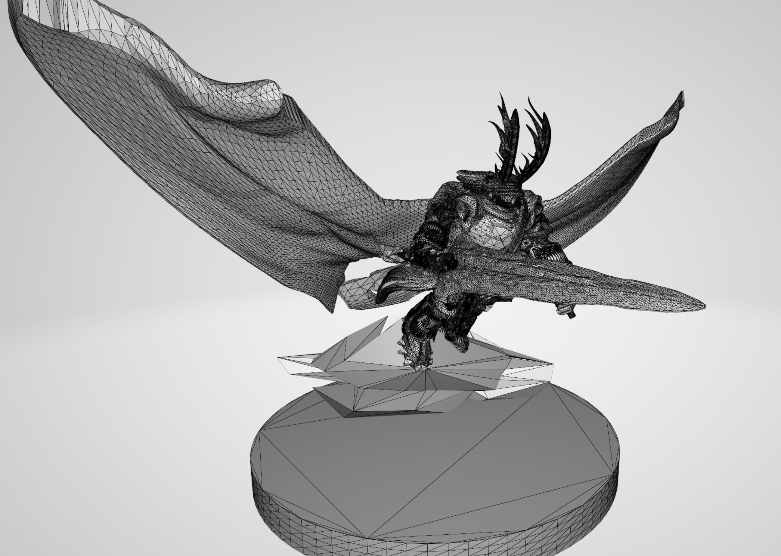Winged space marine eledan mashup 3D print model_4